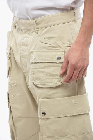 Pantaloni MULTIPOCKETS Cargo Con Effetto Distressed