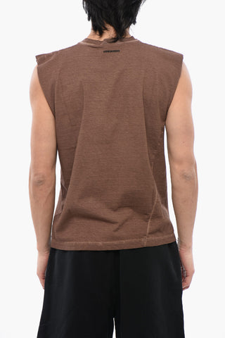 T-shirt Smanicata FUCKER Con Stampa Effetto Metallizzato
