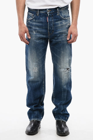 Mid Washed Jeans 642 with Distressed Effect 20 cm