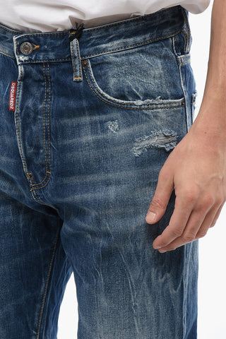 Mid Washed Jeans 642 with Distressed Effect 20 cm