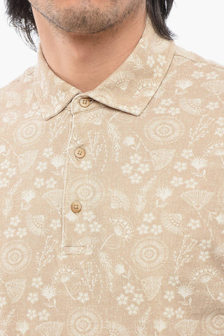 Floral Motif Short Sleeved Polo