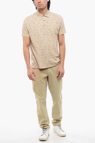 Floral Motif Short Sleeved Polo