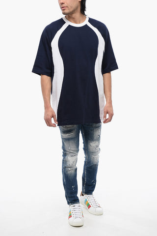T-shirt Con Bande A Contrasto