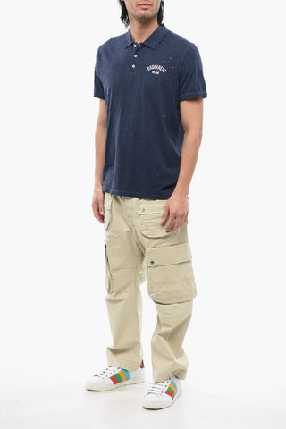 Polo Tennis Fit Effetto Distressed