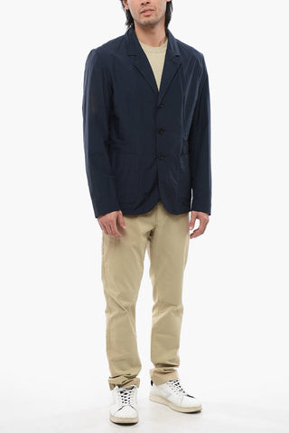 Blazer Monopetto Con Tasche A Toppa