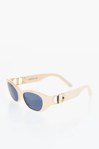 Solid Color 30 MONTAIGNE S9U Sunglasses with Golden Metal CD Logo