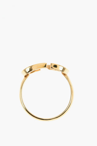 Golden Ring with Enameled Logo