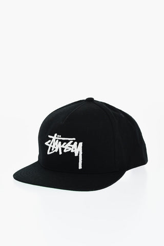 Cappello da Baseball in Twill di Cotone con Logo in Rilievo