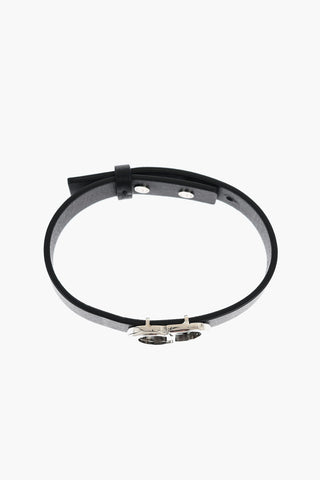 Bracciale in Pelle con Logo Lettering