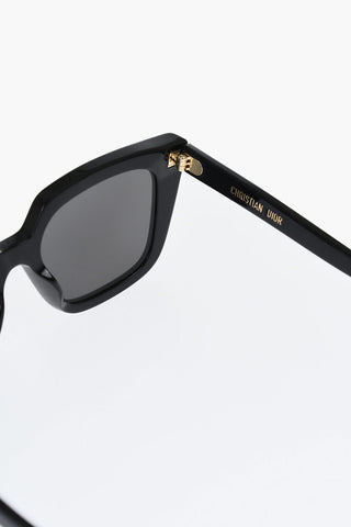 Solid Color DiorMidnight S1I Sunglasses with Squared Frame