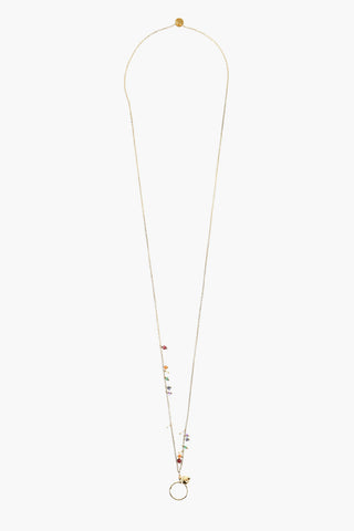 Golden Effect Metal 7 CHAKRA Necklace with Stones