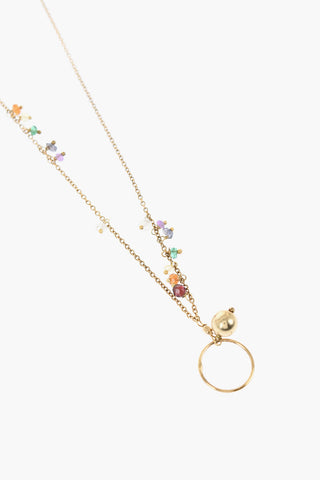 Golden Effect Metal 7 CHAKRA Necklace with Stones