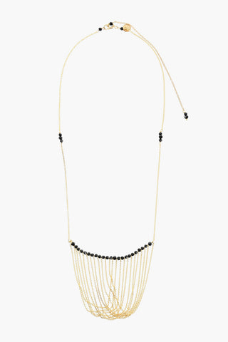 Collana Dorata con Pendente e Perline 