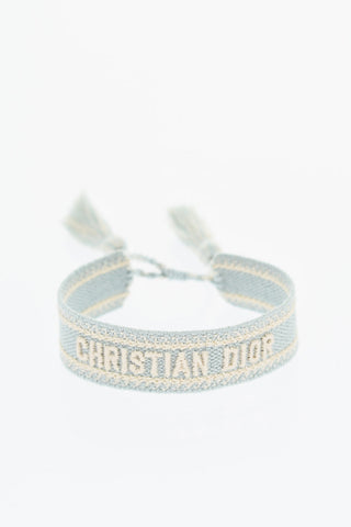 Set of 2 Fabric Bracelets with Embroidered Logo