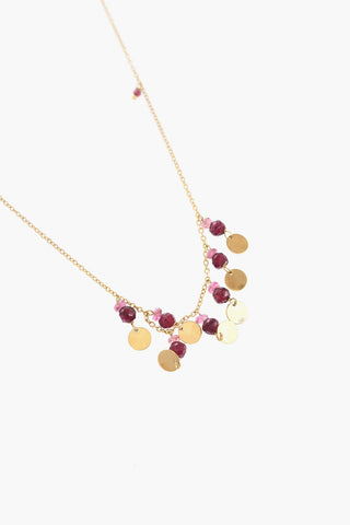 Collana Dorata con Dettaglio in Perline