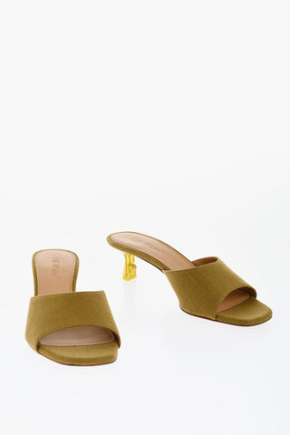 Sabot In Misto Lino LOLLIPOP Open-Toe Tacco 5 cm