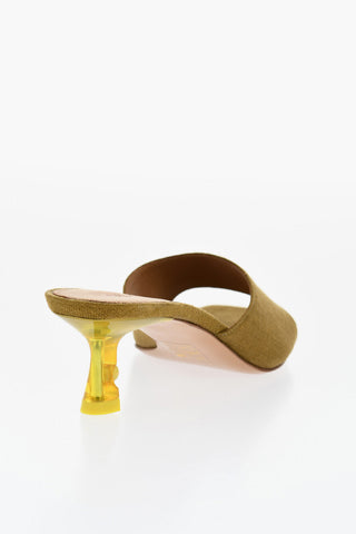 Sabot In Misto Lino LOLLIPOP Open-Toe Tacco 5 cm