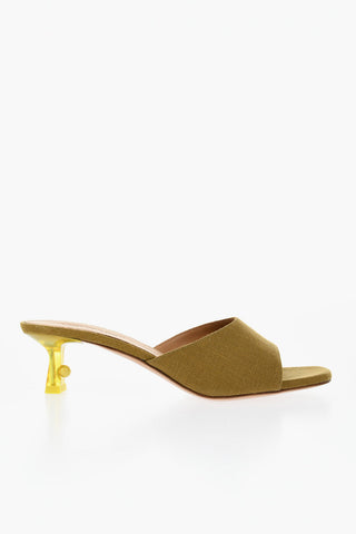 Sabot In Misto Lino LOLLIPOP Open-Toe Tacco 5 cm