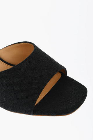 Open-Toe Linen Blend LOLLIPOP Mules Heel 5 cm