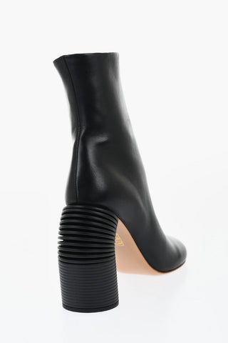 Leather SPRING Booties Statement Heel 11 cm