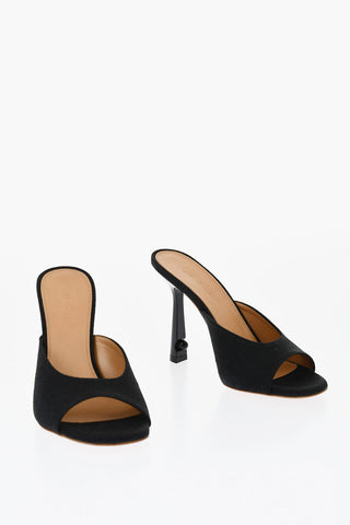 Sabot In Misto Lino LOLLIPOP A Punta Stretta Tacco 11 cm