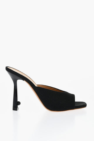 Sabot In Misto Lino LOLLIPOP A Punta Stretta Tacco 11 cm