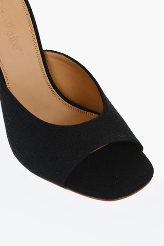 Sabot In Misto Lino LOLLIPOP A Punta Stretta Tacco 11 cm