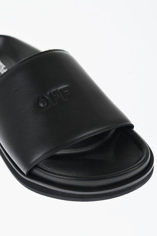 Leather CLOUD OFF STAMP Slides