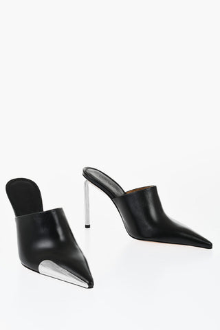 Letaher ALLEN Pointed Mules Heel 10 cm
