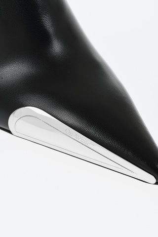 Letaher ALLEN Pointed Mules Heel 10 cm