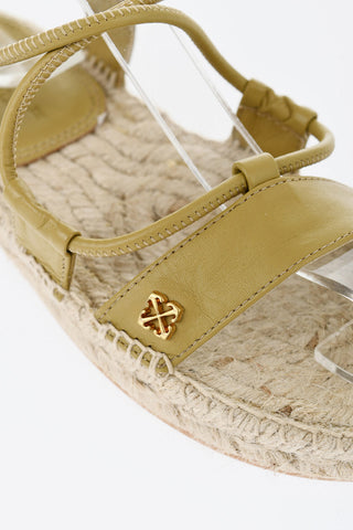 Lace-Up ESPADRILLAS Leather Sandals