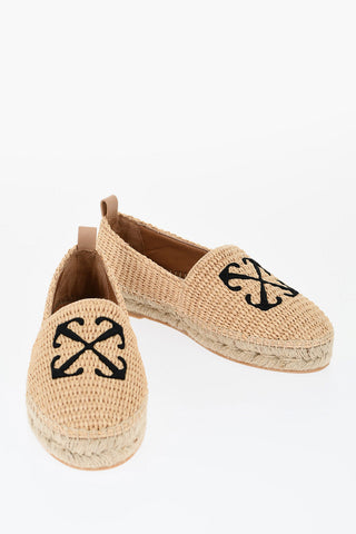 Espadillas In Raffia ARROW Con Logo Ricamato