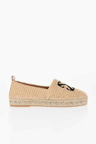 Espadillas In Raffia ARROW Con Logo Ricamato