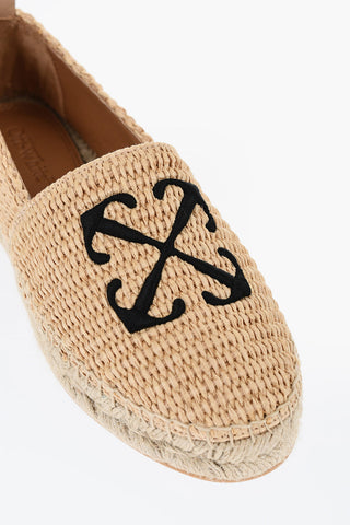 Espadillas In Raffia ARROW Con Logo Ricamato