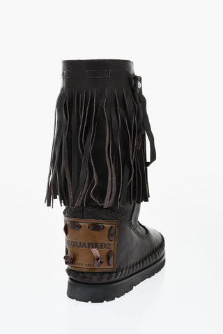 Stiefel Mid FRINGES aus Leder