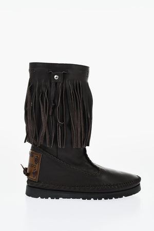 Stiefel Mid FRINGES aus Leder