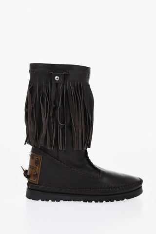 Stiefel Mid FRINGES aus Leder