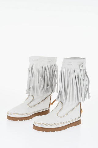 Stiefel Mid FRINGES aus Leder