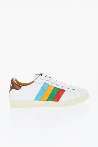 Python Printed Leather Detailed SANTA MONICA Sneakers