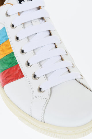 Python Printed Leather Detailed SANTA MONICA Sneakers