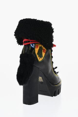 Stivaletti Platform in Pelle CANADA HIKE con Suola Carrarmata 13cm