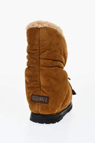 Quilted Suede WOOD LOVER Booties with Shearling Detail