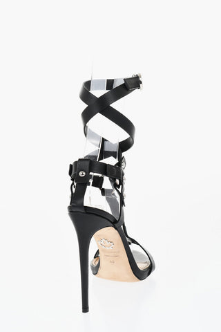 Studded Design RIDER Leather Sandals 11cm