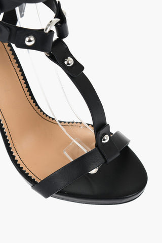 Studded Design RIDER Leather Sandals 11cm