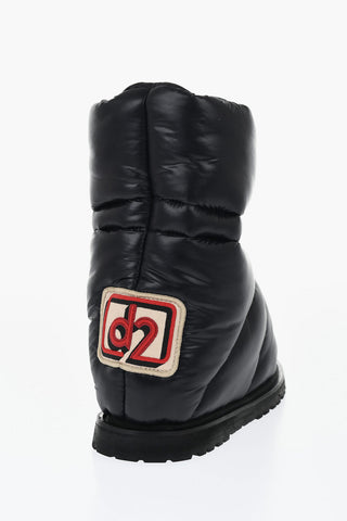 Quilted Nylon PUFFY Booties with Drawstringed Closure