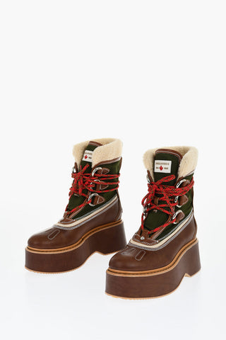 Stivaletti Platform CANADA HIKING con Suola Effetto Legno