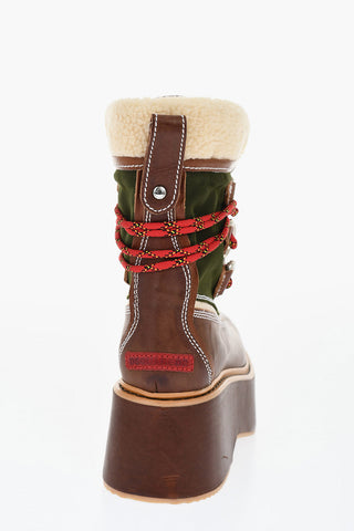 Stivaletti Platform CANADA HIKING con Suola Effetto Legno