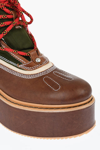 Stivaletti Platform CANADA HIKING con Suola Effetto Legno