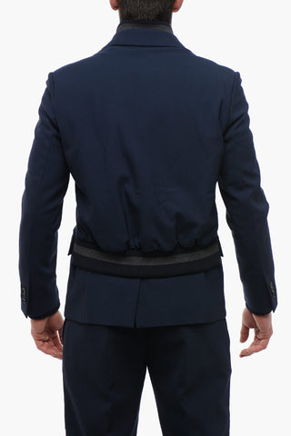 Blazer in Lana Tech HYBRID con Dettagli Bomber