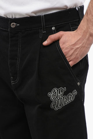 Single-pleated 90SLOGO Denim Shorts